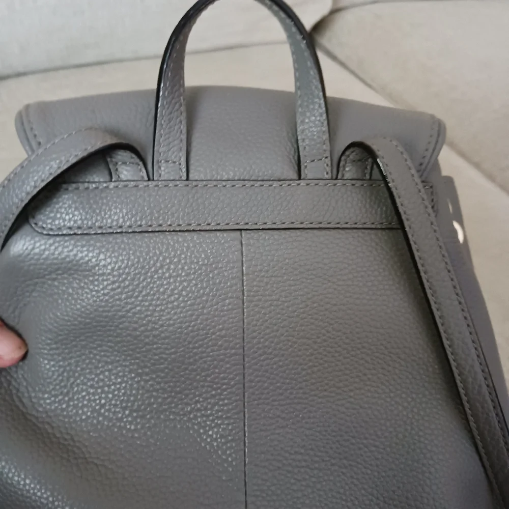 Kate Spade gray pebbled leather backpack